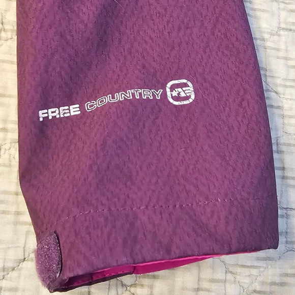 Free Country Coat Jacket Faux Fur Lined Size Large Womens Purple Wine - Picture 4 of 10